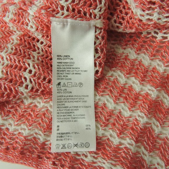 Tommy Bahama Open Knit Striped Tunic Cover up top - Picture 9 of 9